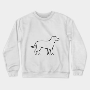 Black dog outline Crewneck Sweatshirt